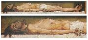 The Body of the Dead Christ in the Tomb and a detail Hans Holbein